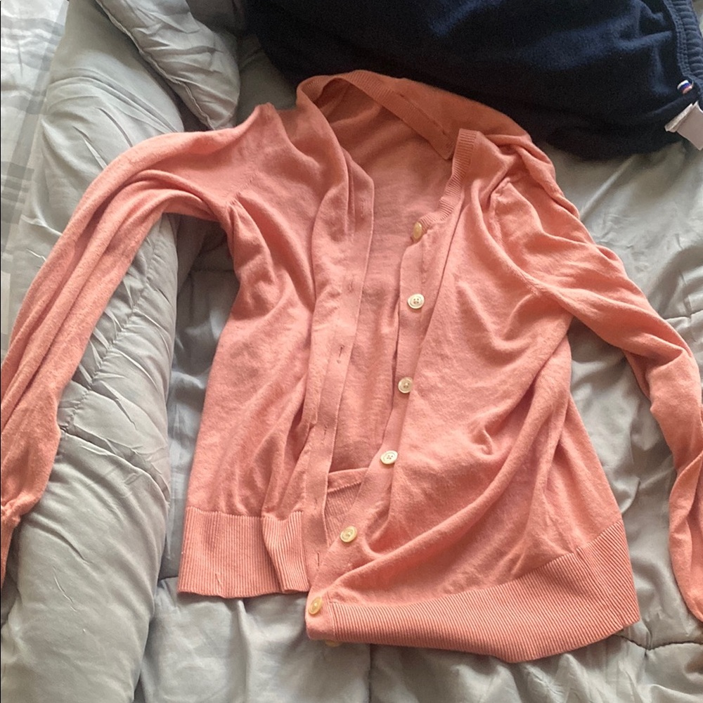 Women's Peach Cardigan Sweater